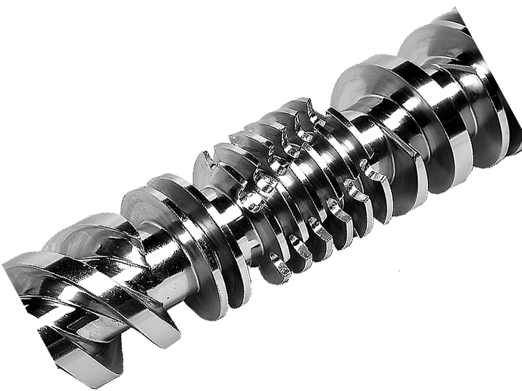 Cold/hot spray cemented carbide technology Conical Barrel Screw